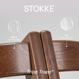 Warm Brown Tripp Trapp comparison between Oak Warm Brown and Beech Warm Brown