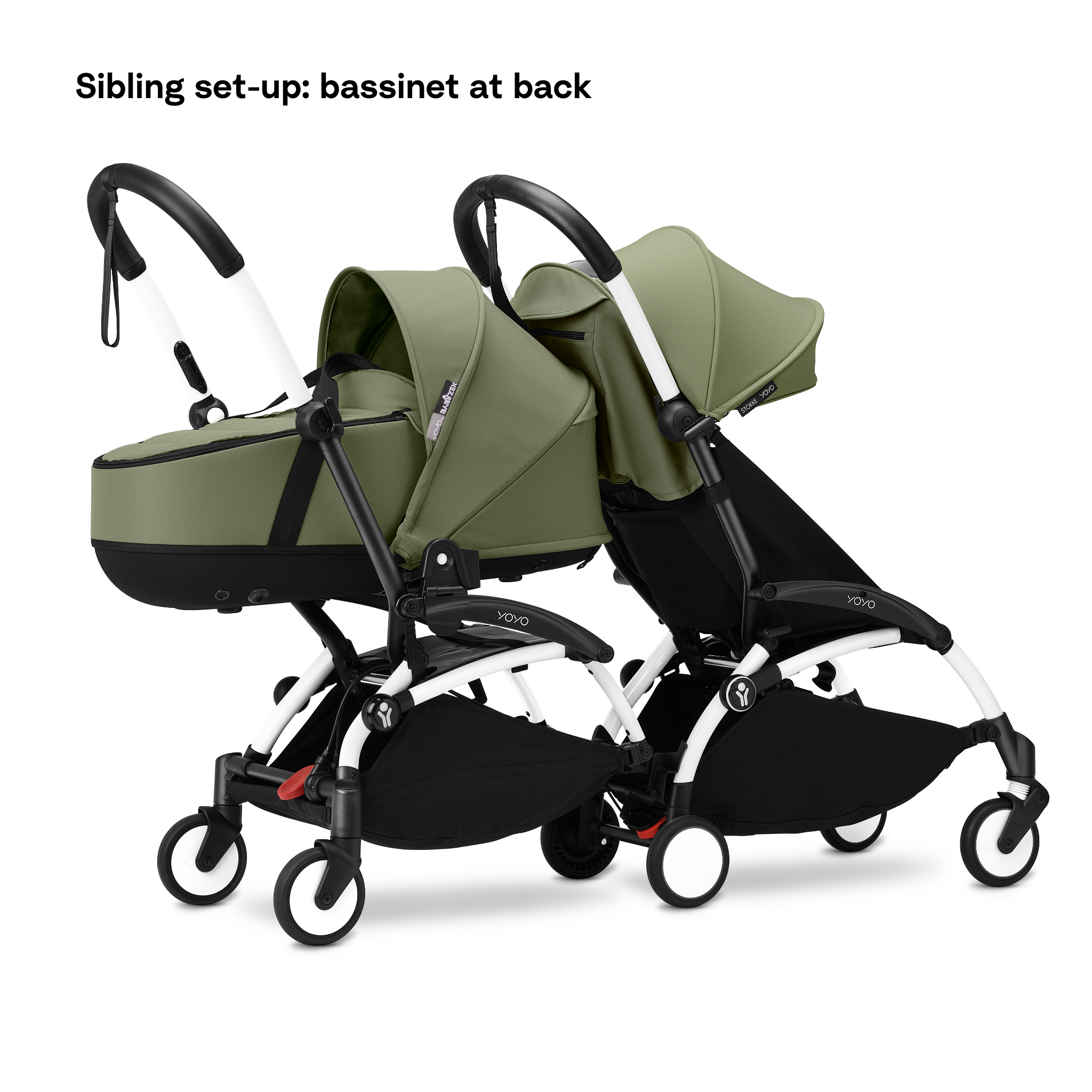 Double stroller with bassinet option best sale