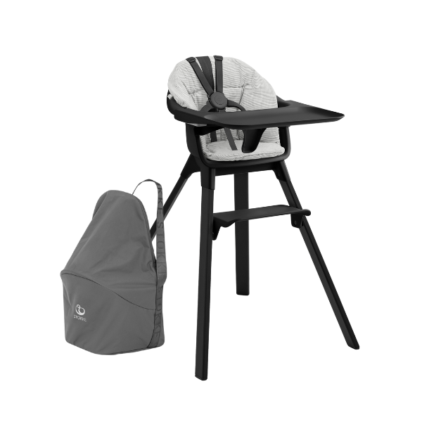 Midnight Black Clikk with a grey Clikk Travel Bag