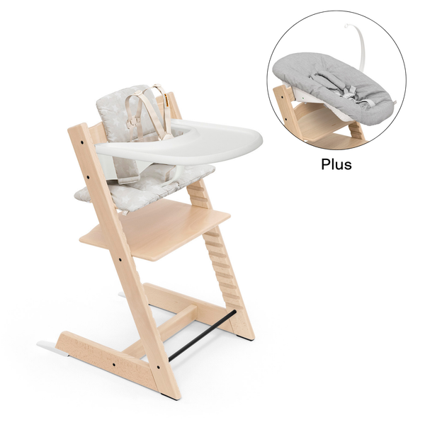 Tripp Trapp® Feeding Bundle + Newborn Set Star Silver Cushion