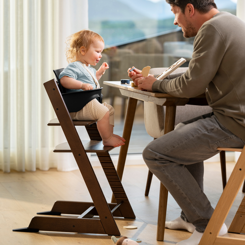 Oak warm brown Tripp Trapp in use